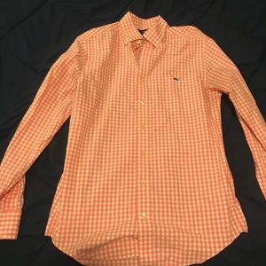 Pink and White checker button down